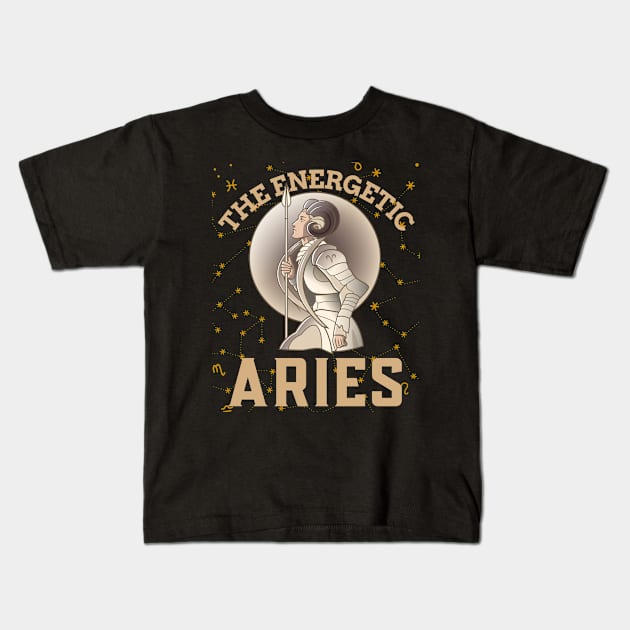 Aries Horoscope Sign Kids T-Shirt by Bullenbeisser.clothes